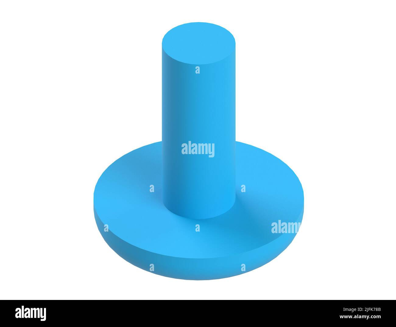 Engineering part 3D Projection Illustration - Rivet Stock Photo - Alamy