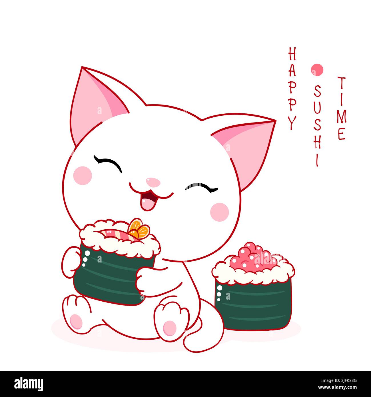 Kawaii Anime My Cat Is A Girl Figure Sakura Soybean Flour Sit And