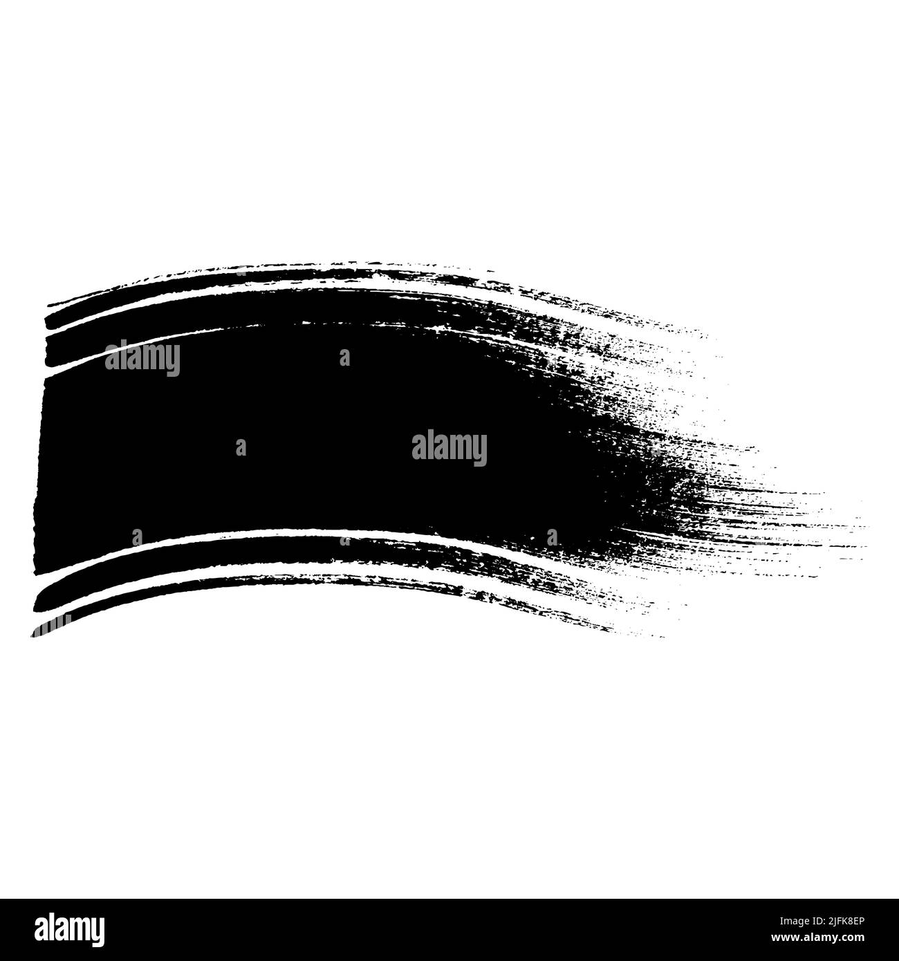 Black ink vector brush stroke. Vector paintbrush illustration. Dirty