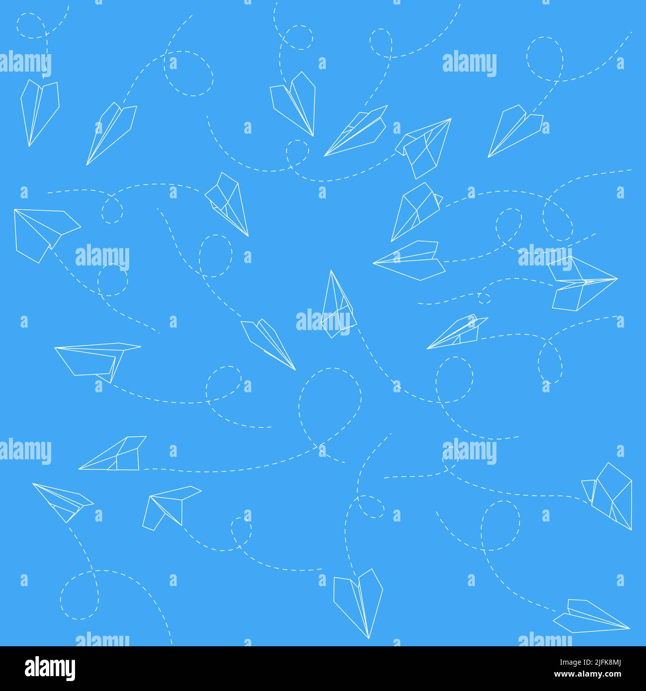 Set of vector illustrations of paper plane icons. Outline simple paper ...