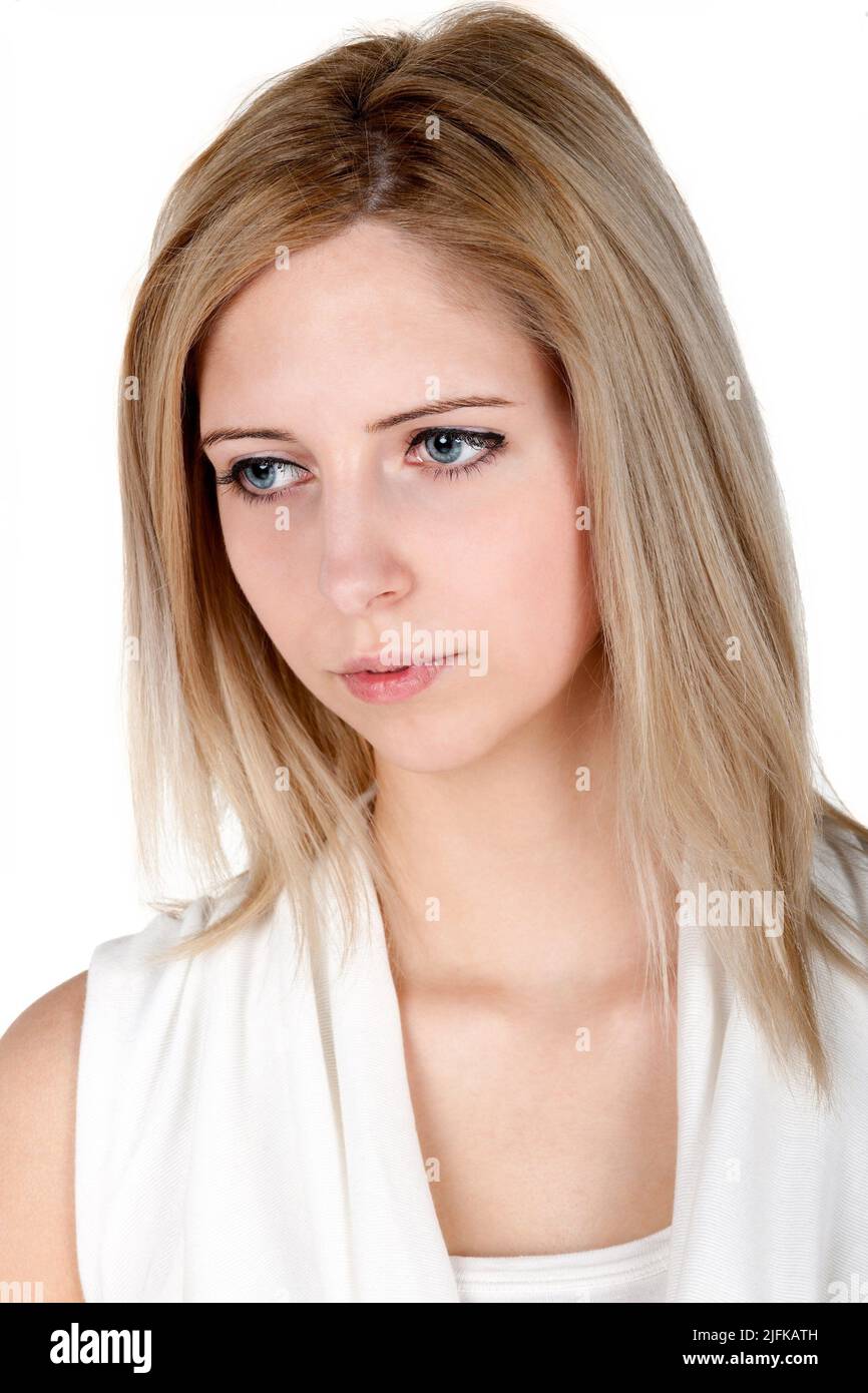 Frustrated woman face down hi-res stock photography and images - Alamy
