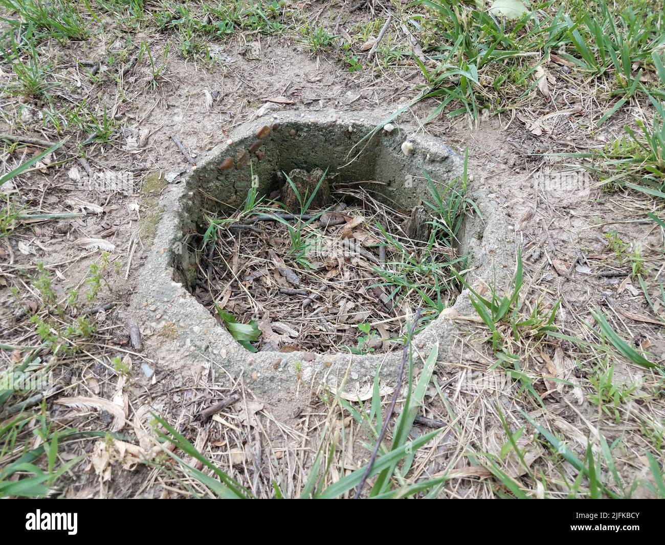 Deep Dirt Hole In Ground Or Lawn Stock Photo - Download Image Now - Hole,  Land, Dirt - iStock
