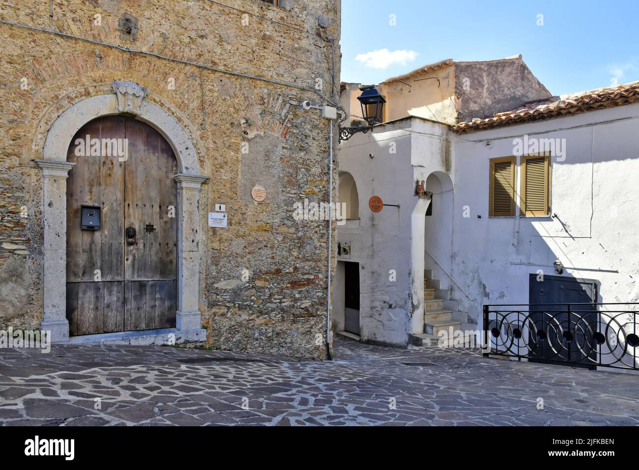 The houses in an old village in the Calabria region, Italy Stock Photo