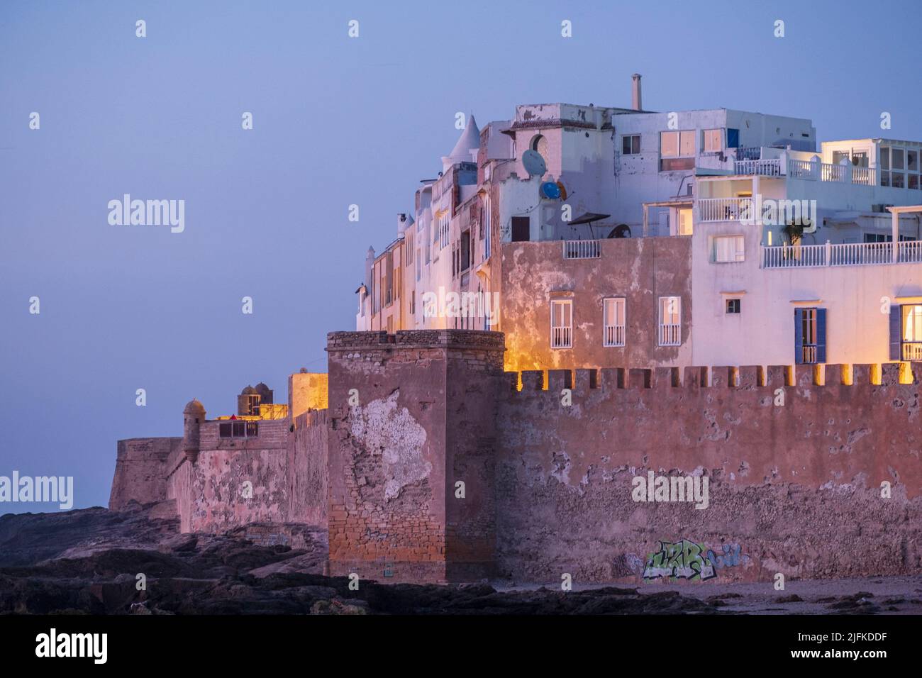medina walls, Essaouira, morocco, africa. Stock Photo