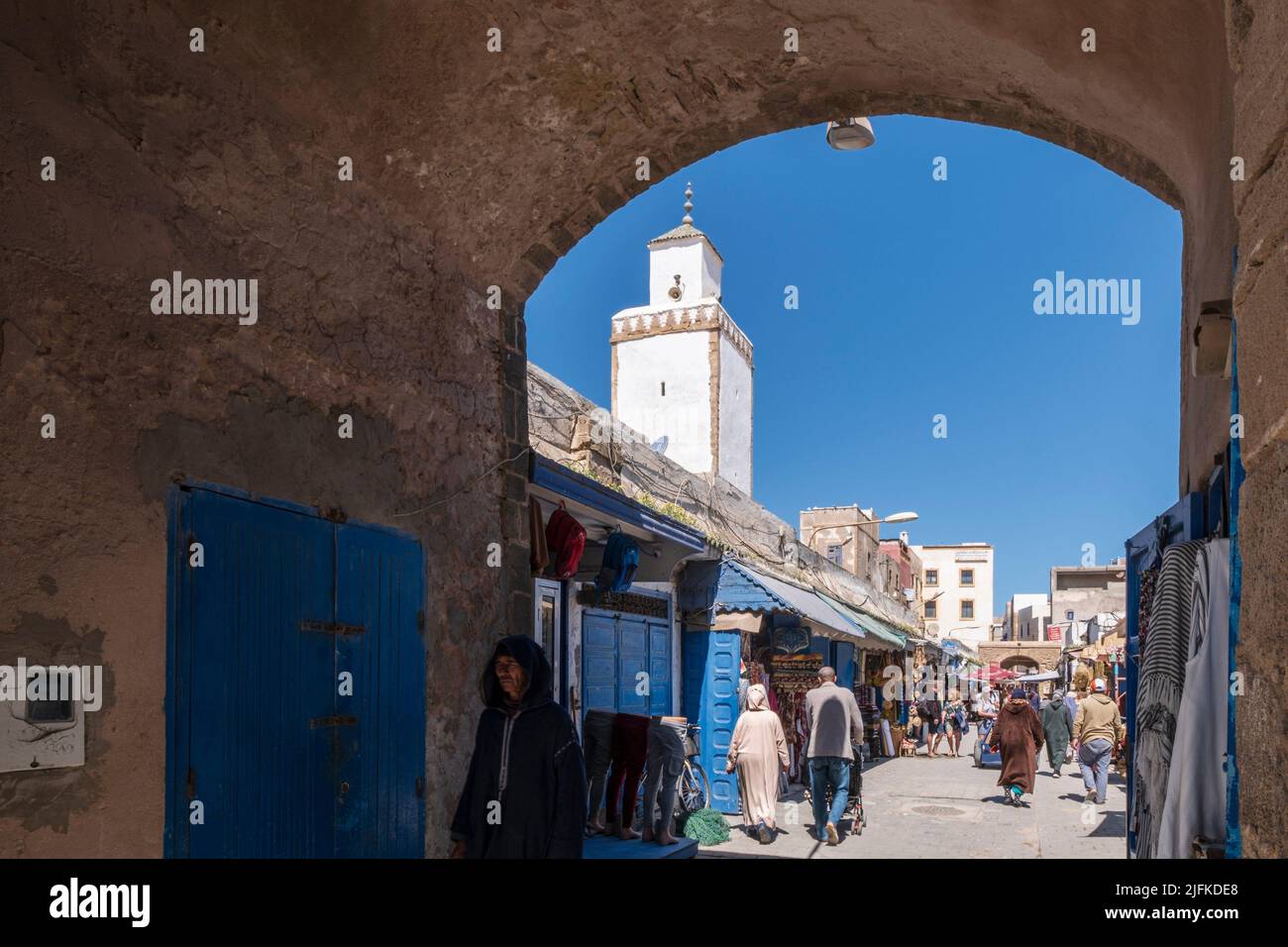 Surroundings of the Ben Youssef Mosque, Essaouira, morocco, africa. Stock Photo