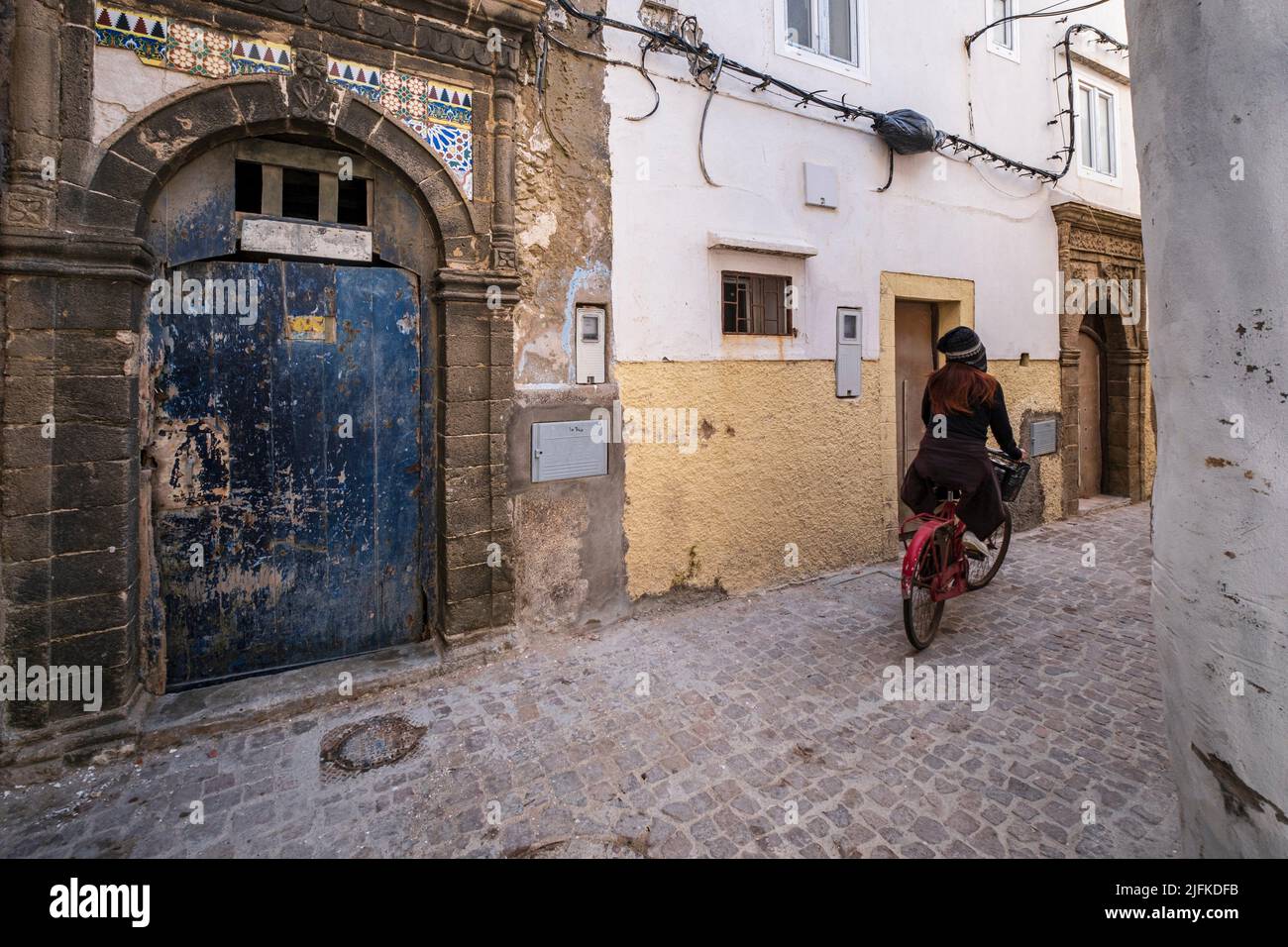 medina alley, Essaouira, morocco, africa. Stock Photo