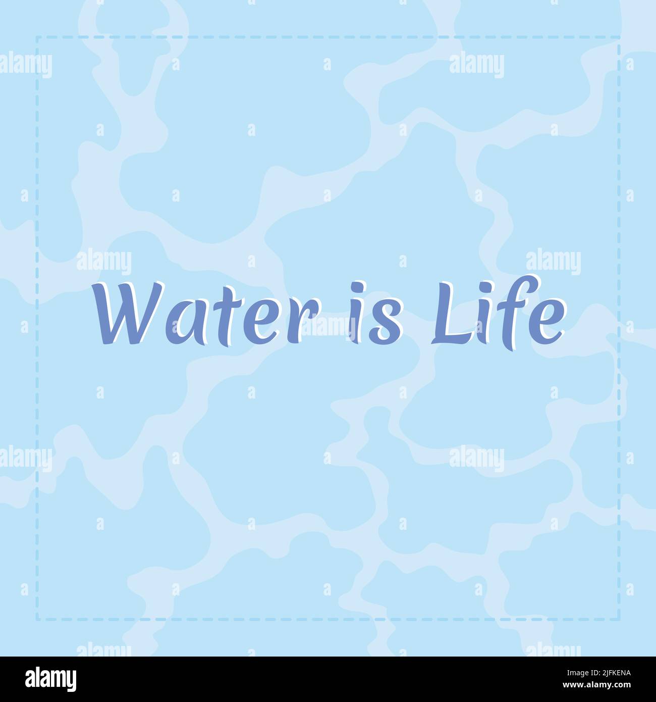 Water is life card template Stock Vector
