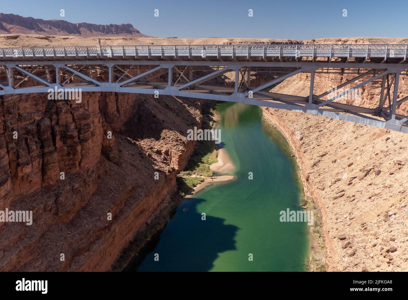 Arizona: the Navajo Bridge and the Marble Canyon Stock Photo