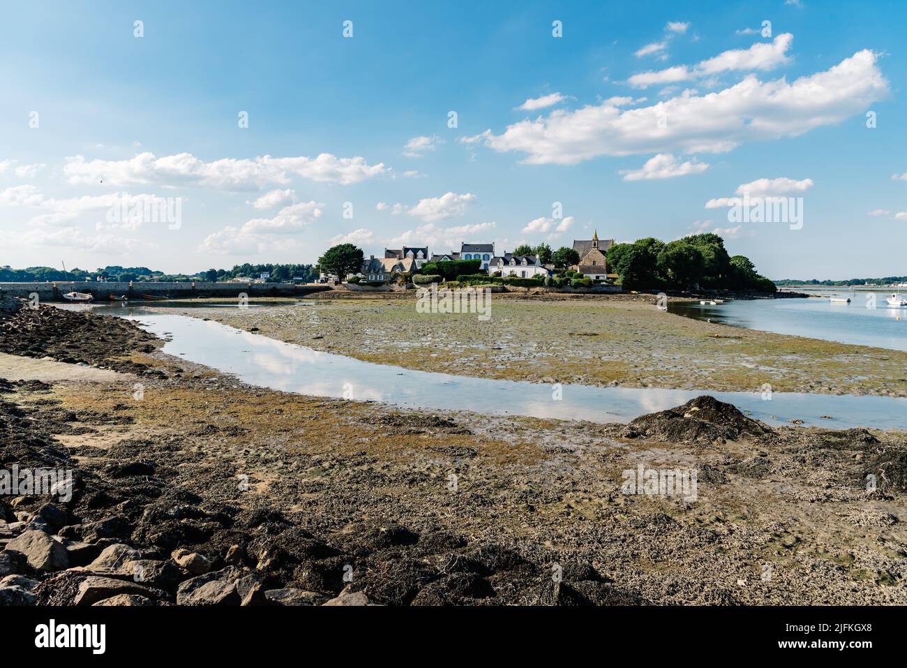 Scenic view of Saint-Cado in Brittany, France. Stock Photo