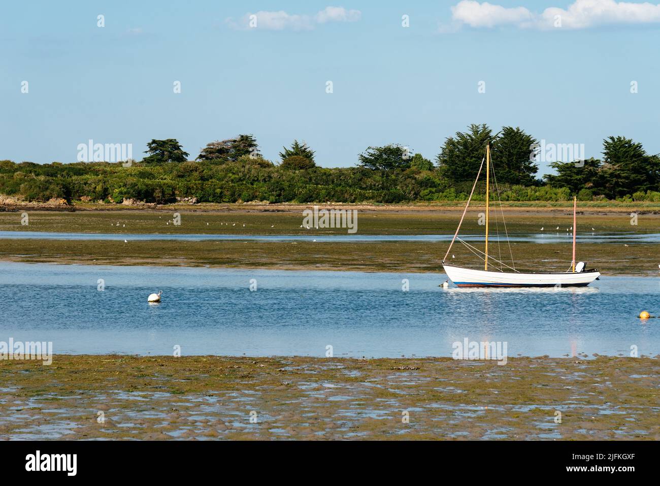 Scenic view of Saint-Cado in Brittany, France. Stock Photo