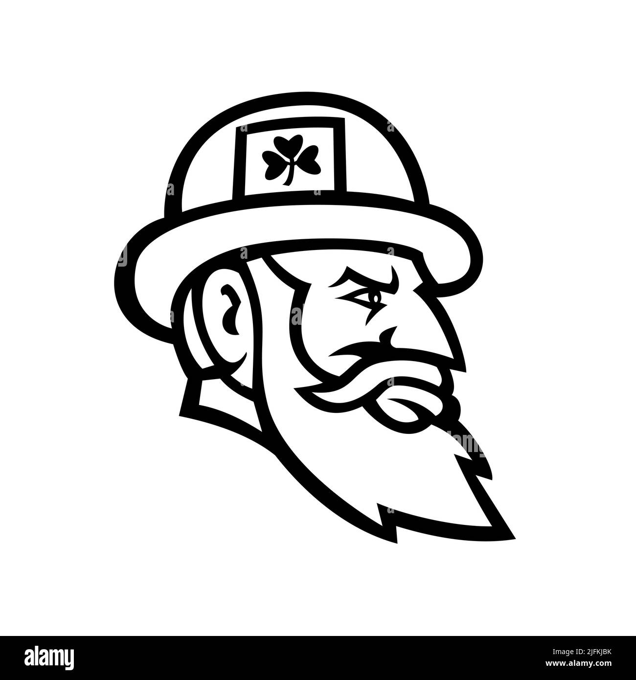 Leprechaun Black And White Silhouette