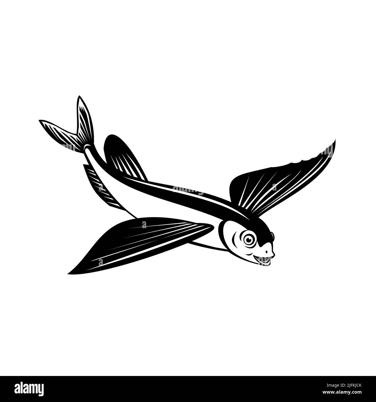 13th Century Flying Fish Tattoo  LuckyFish Inc and Tattoo Santa Barbara