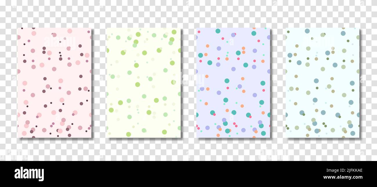 Set of colorful dots seamless pattern. Seamless vector pattern with ...