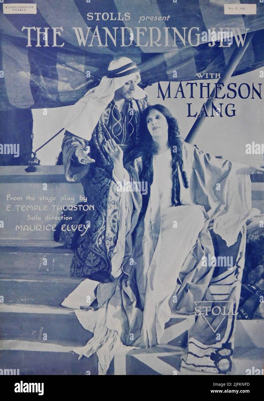 MATHESON LANG and NELLIE HUTIN BRITTON in THE WANDERING JEW 1923 director MAURICE ELVEY from the play by E. Temple Thurston Stoll Picture Productions Stock Photo