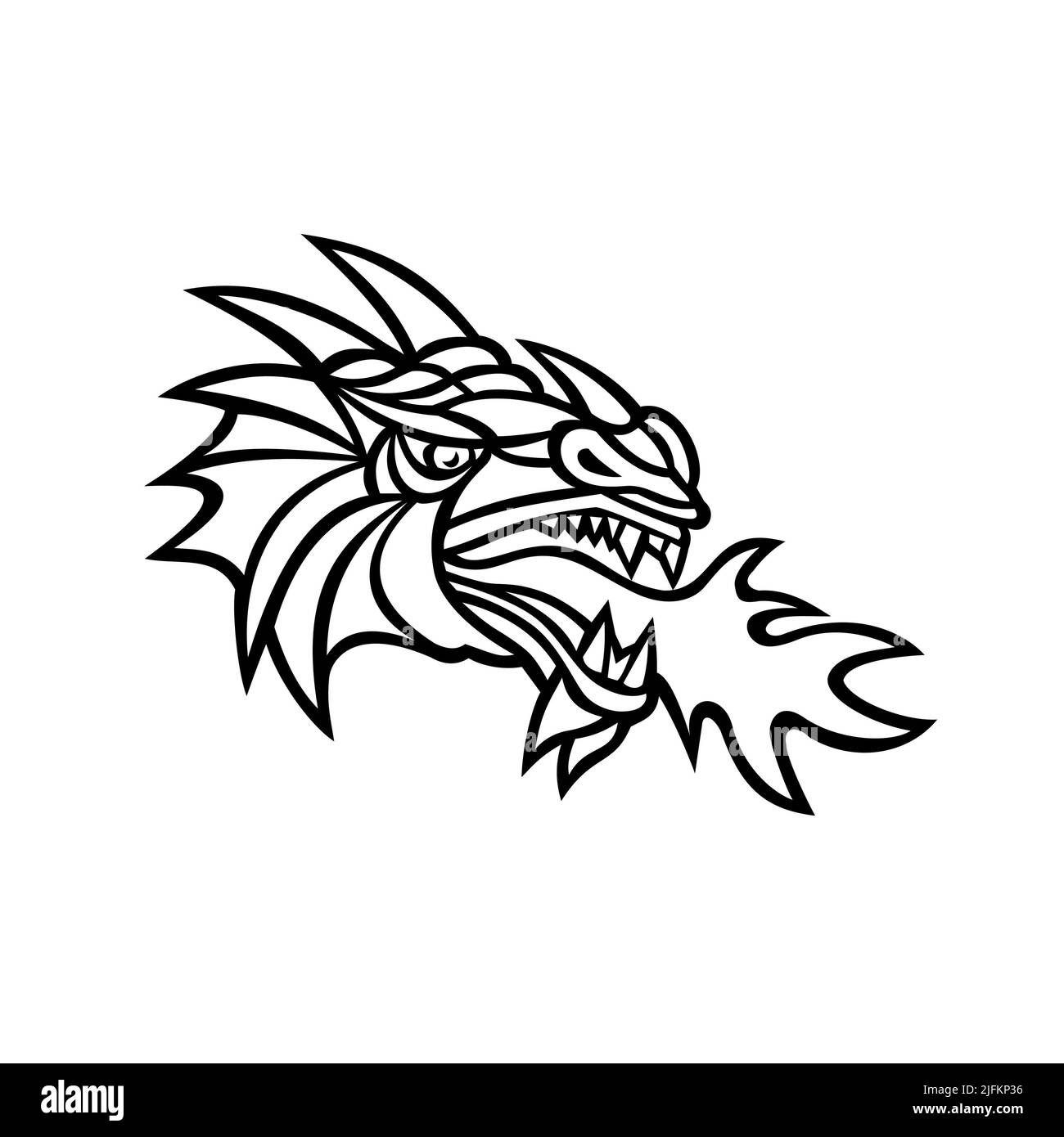 Dragon head drawing hi-res stock photography and images - Alamy