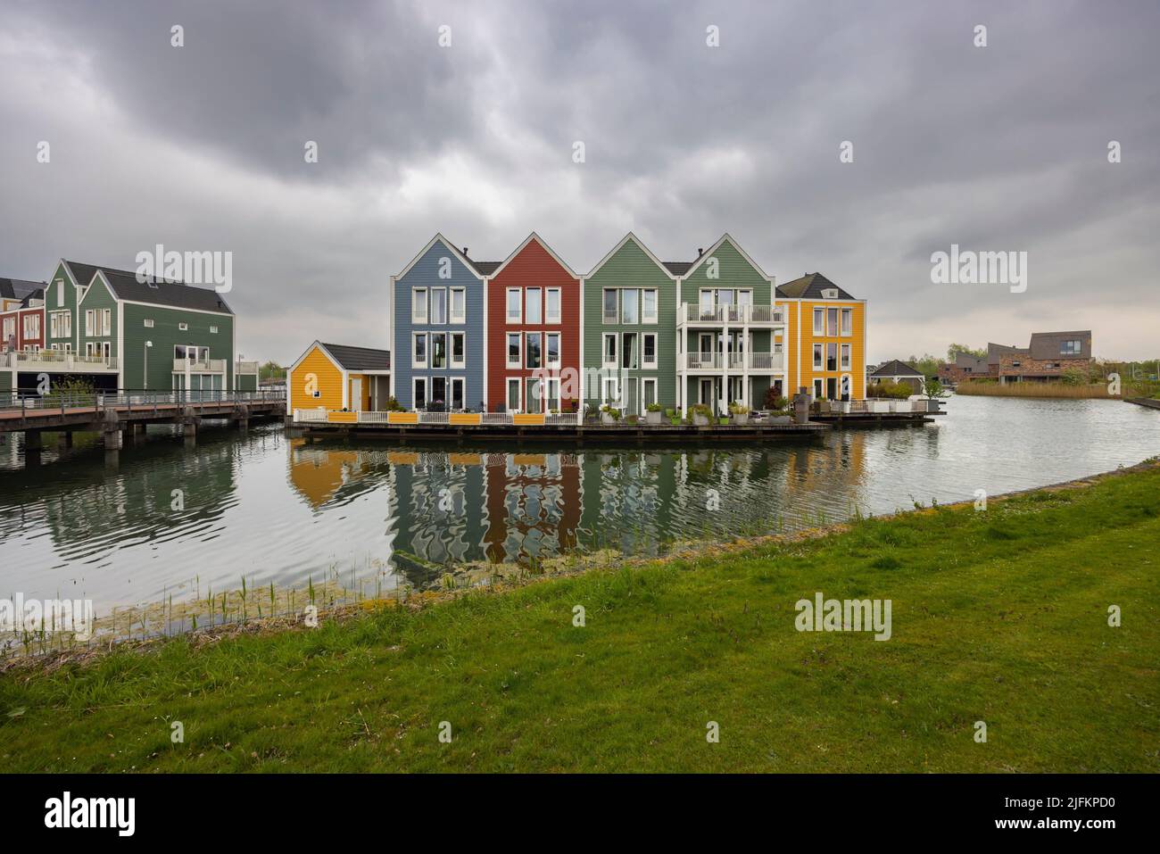 Modern residential architecture in Houten, The Netherlands Stock Photo