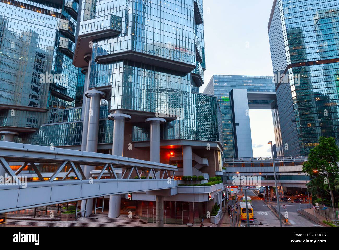 Hong Kong - July 11, 2017: Street view of Hong Kong Central District