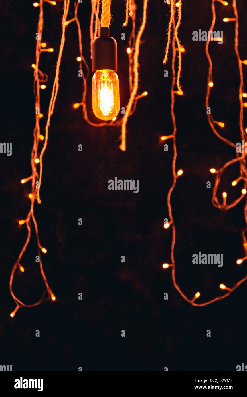Christmas lights and party lights of a certain type Stock Photo Alamy