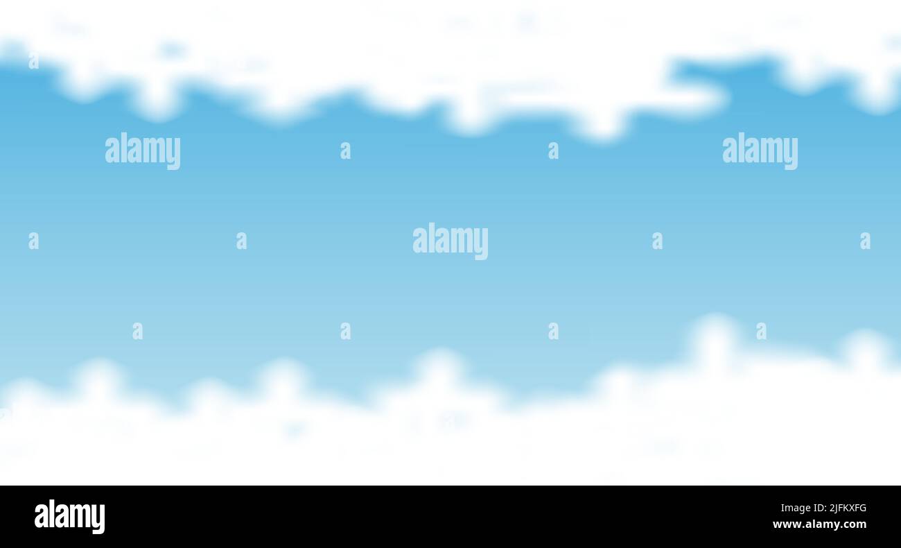 Blue sky with clouds. Vector background. White cloud detail in blue sky ...