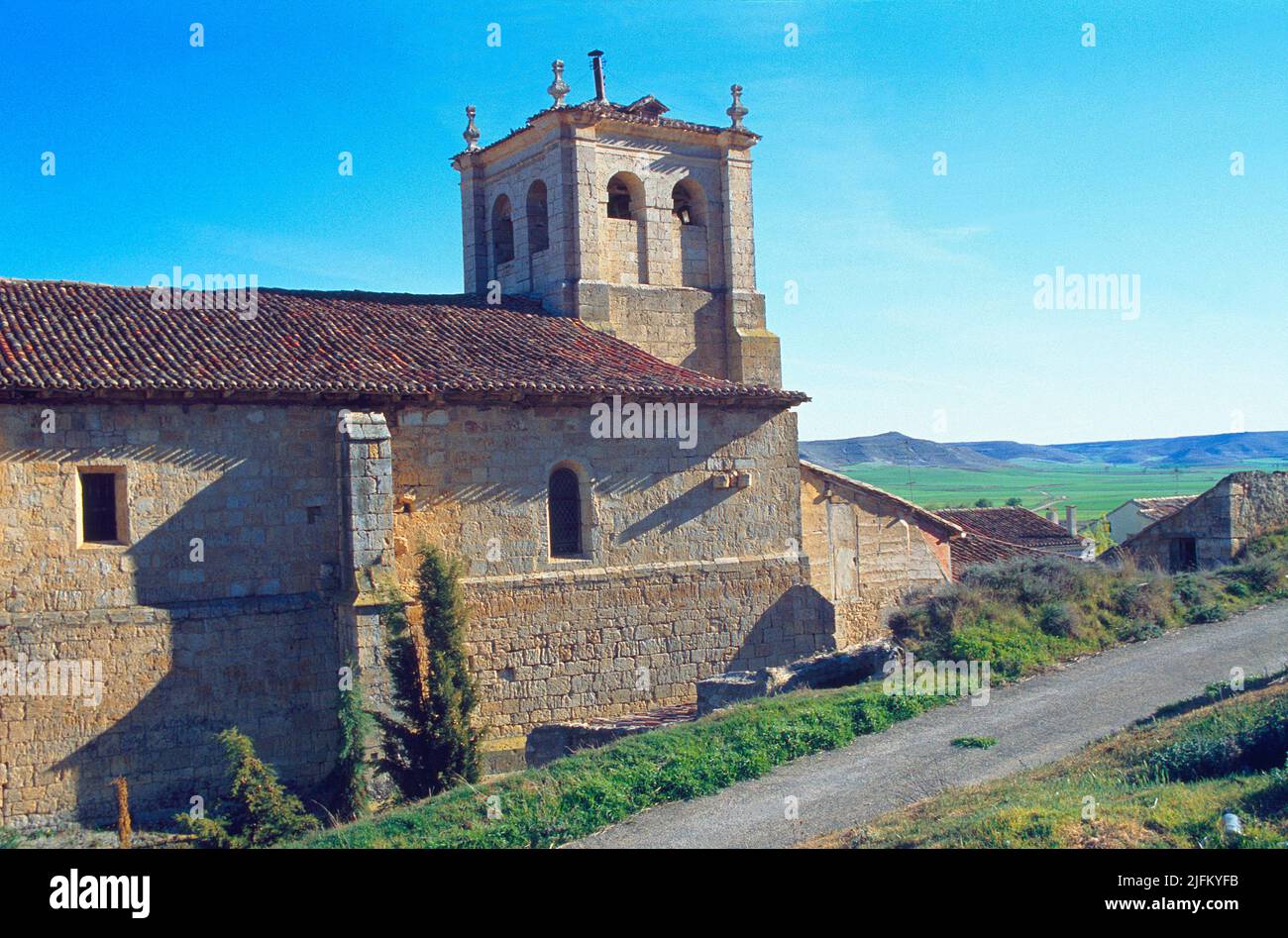 San Pedro church. Castrojeriz, Burgos province, Castilla Leon, Spain. Stock Photo