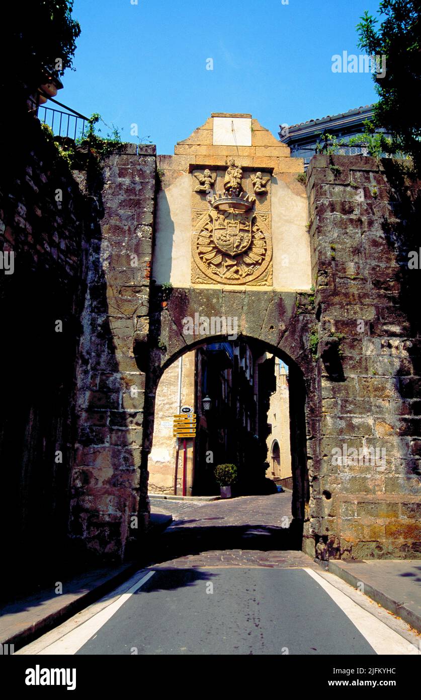 Santa Maria Gate. Hondarribia, Guipuzcoa province, Basque Country, Spain. Stock Photo