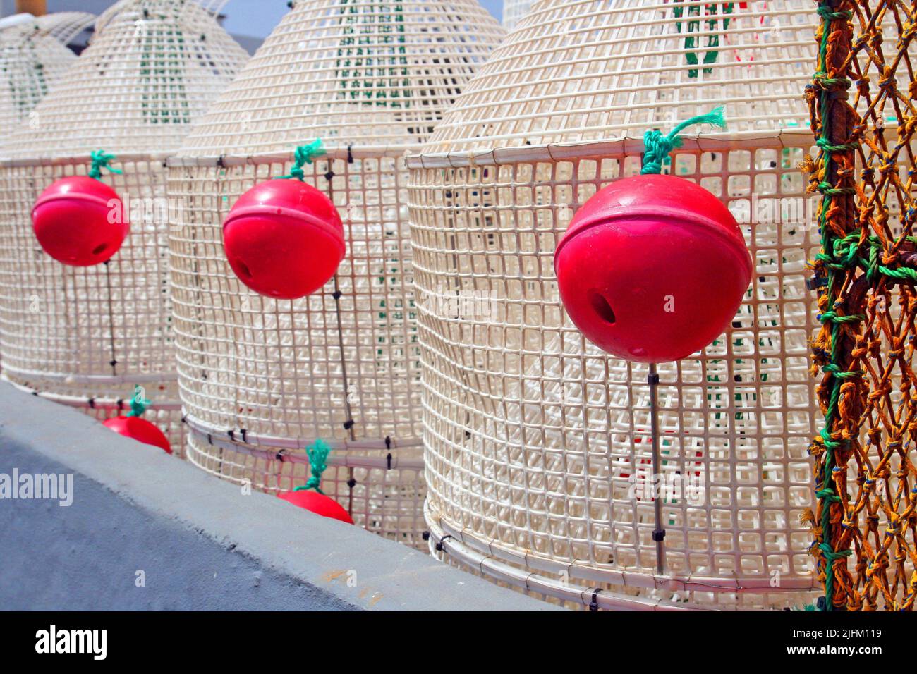 fishing nets and gear, La Santa, Lanzarote, Canary Islands, Spain Stock Photo Alamy