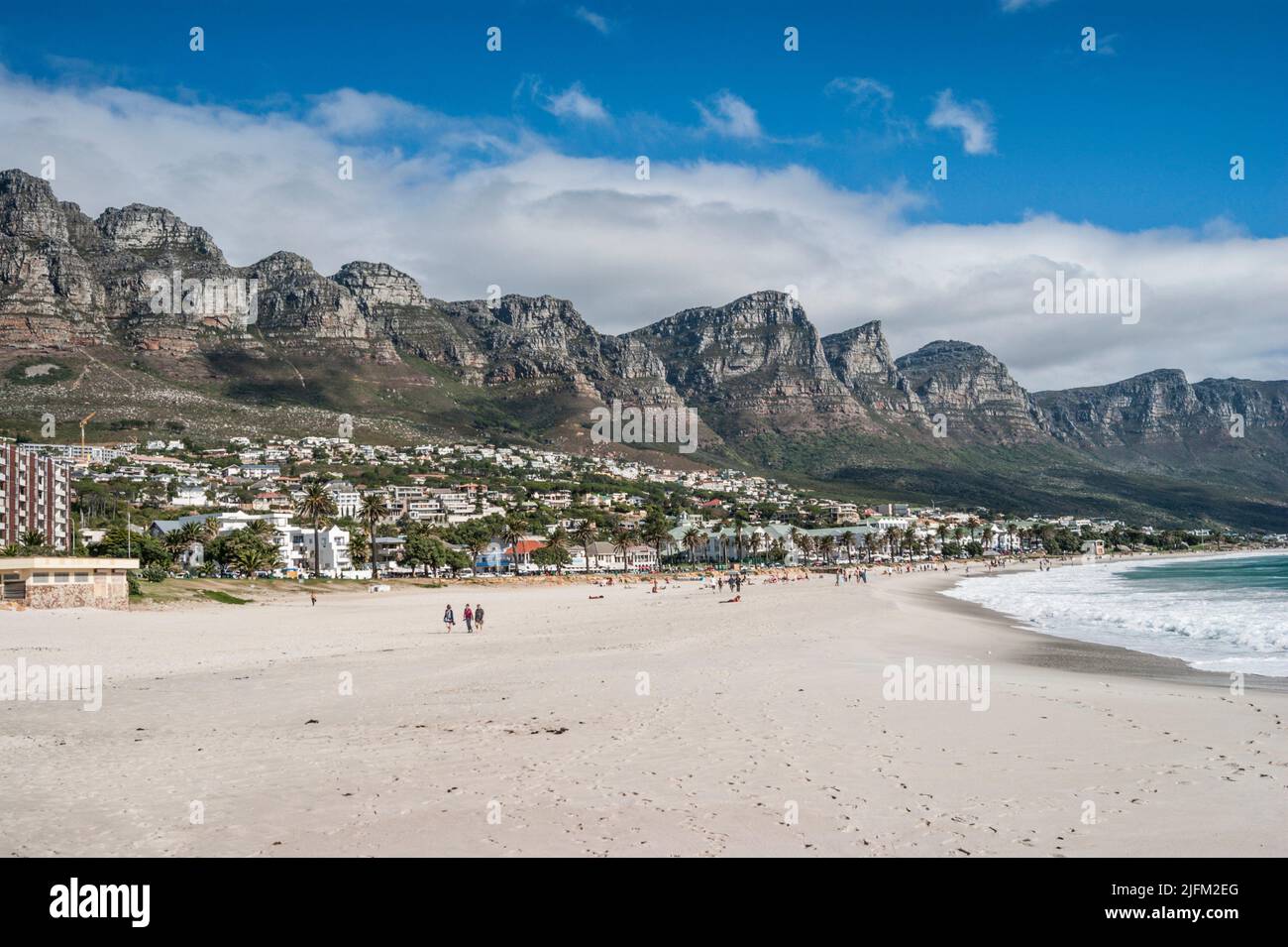 The Twelve Apostles, backdrop to Camps Bay, Cape Town, South Africa