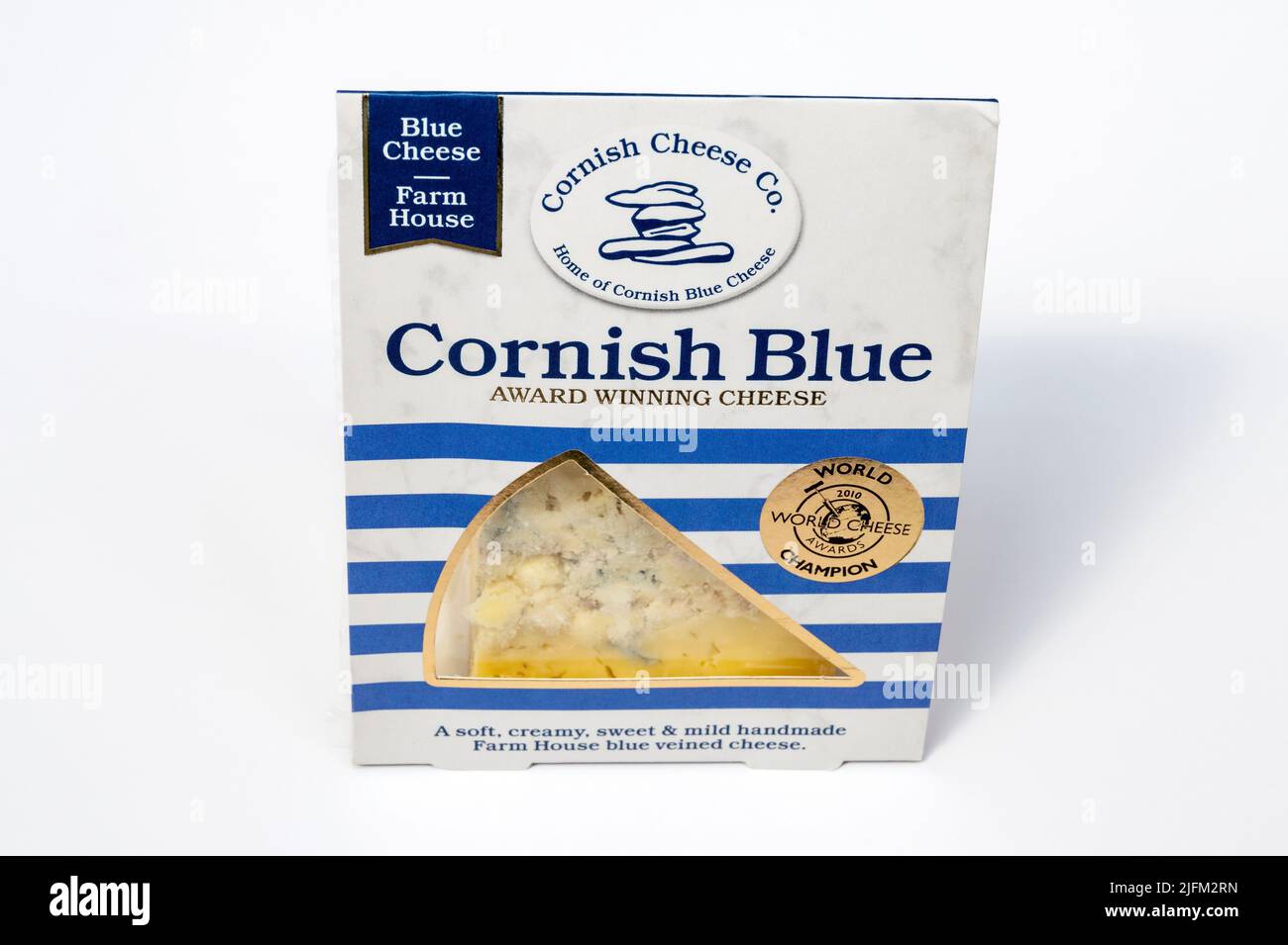 Blue Cheese Farm House Cornish Blue Stock Photo