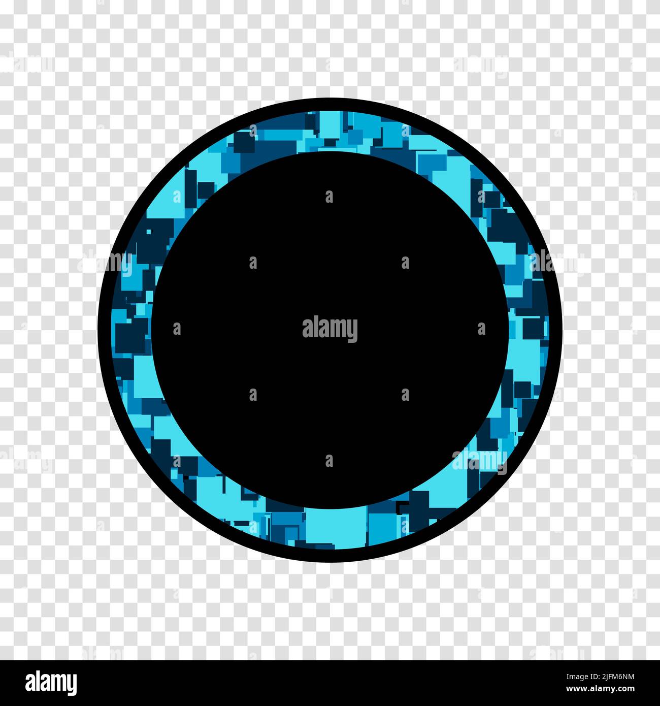 Circle element in a futuristic (HUD) style. Vector element HUD, UI, FI ...