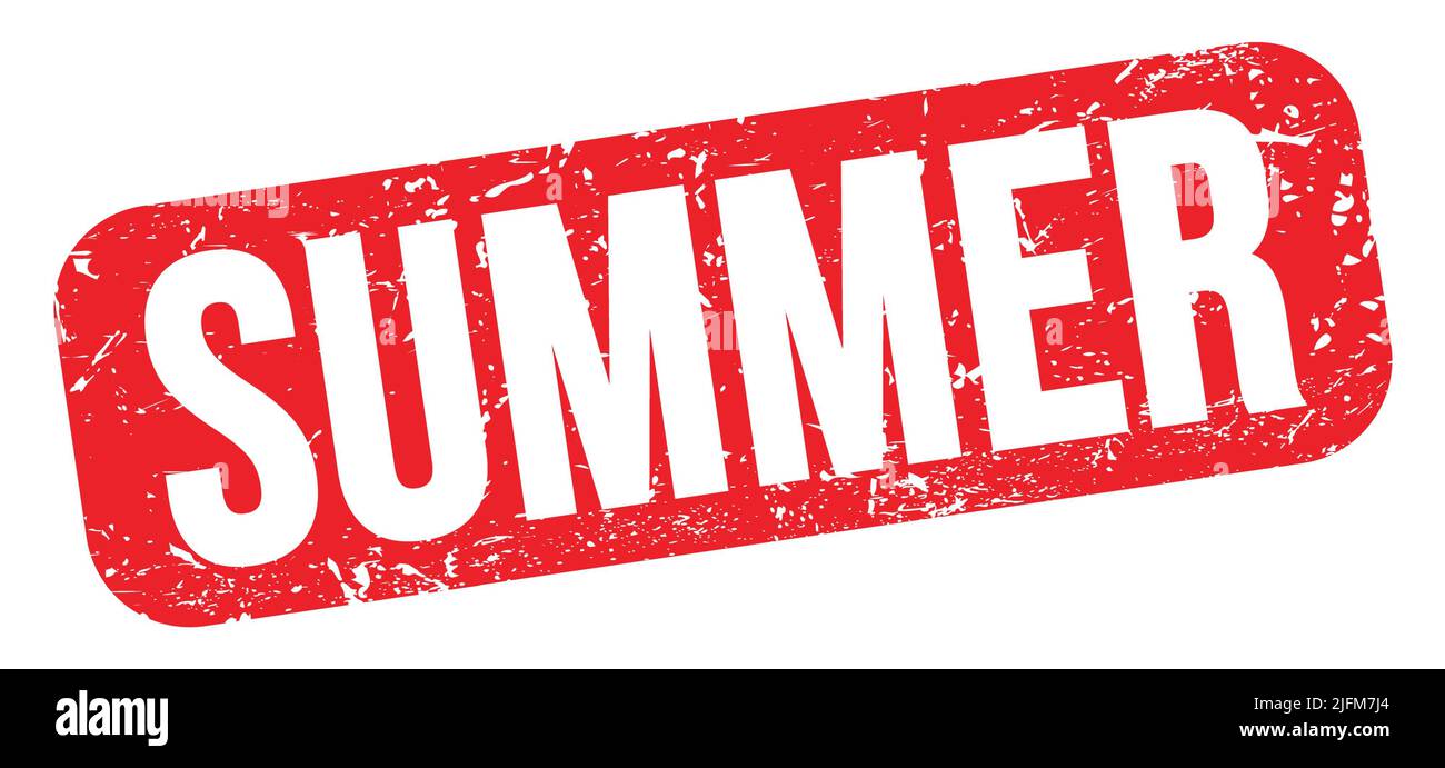 SUMMER text written on red grungy stamp sign Stock Photo - Alamy