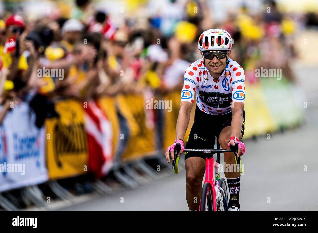 Sonderborg, Denmark. 03rd July, 2022. Magnus Cort of EF Education-EasyPost is crossing the finish line on stage 3 of the Tour de France 2022. (Photo Credit: Gonzales Photo/Alamy Live News Stock Photo