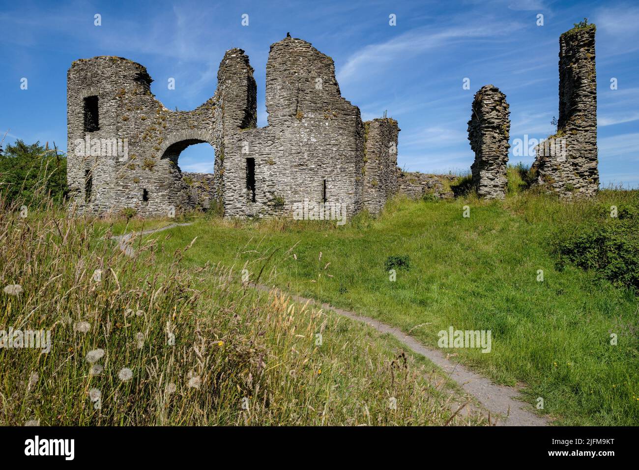Newcastle Emlyn Castle, Carmarthenshire, Wales Stock Photo