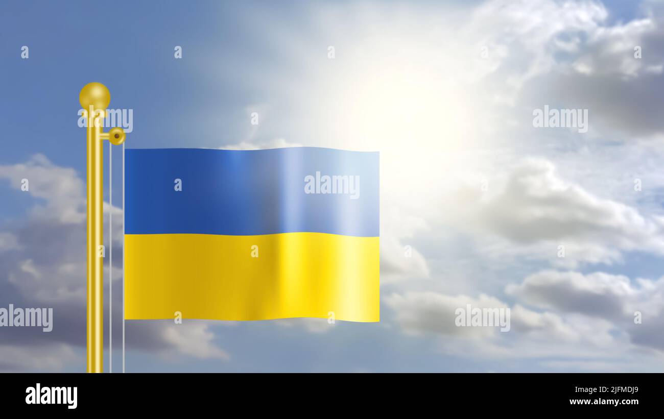 Ukraine waving flag bright hi-res stock photography and images - Alamy