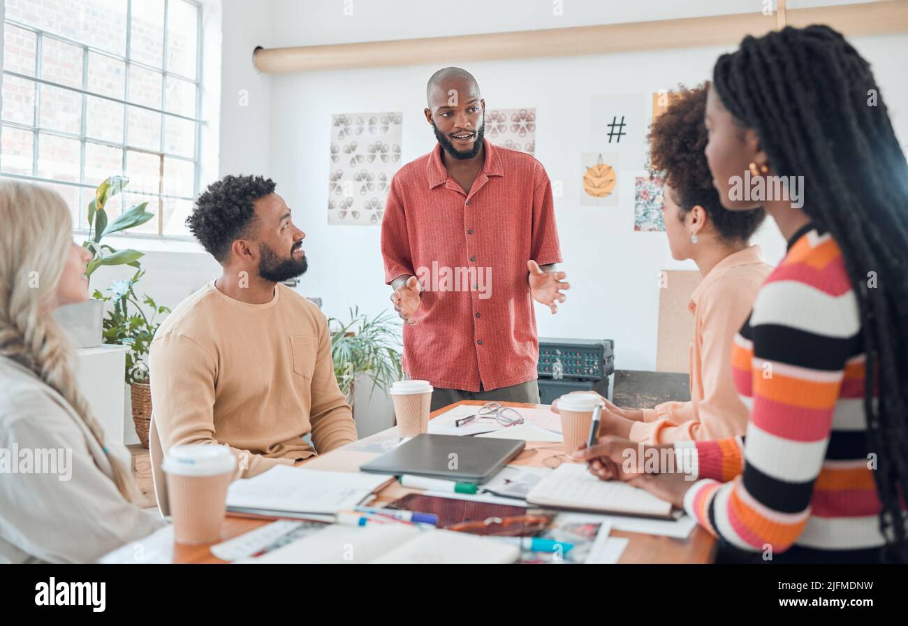 Group of diverse businesspeople having a meeting in a modern office at ...