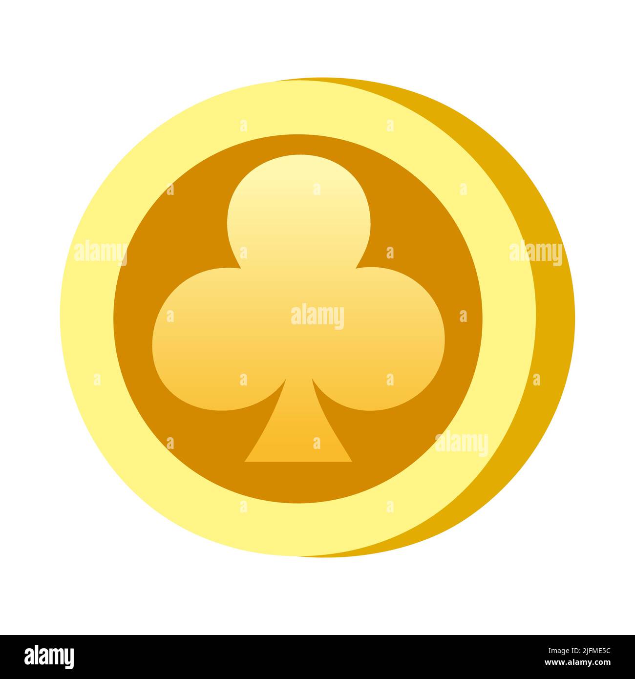 Icon Clubs shape. Gambling symbol, object. Vector illustration Stock Vector