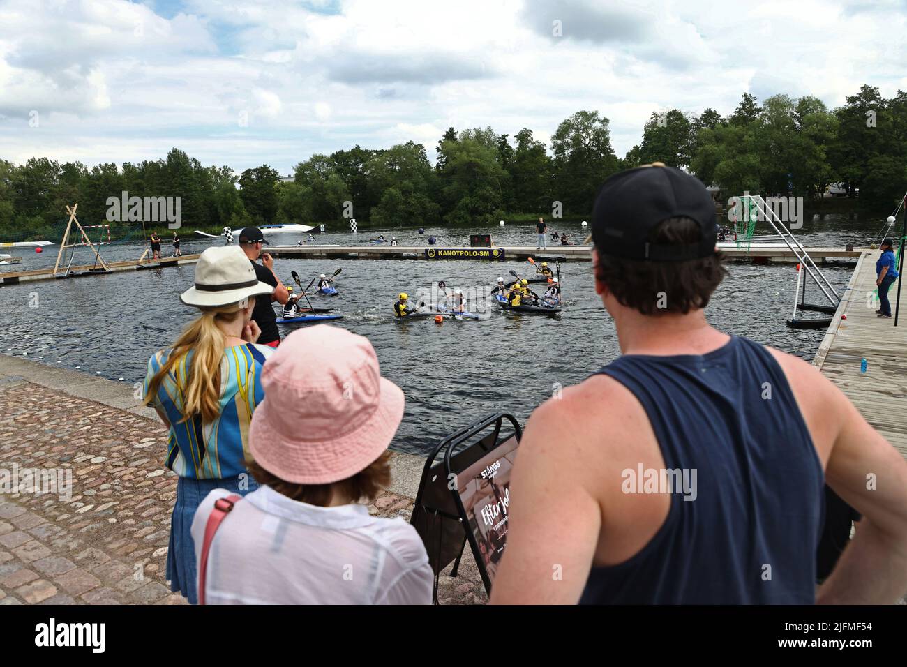 Sweden. Here Canoe polo, or Kayak polo 