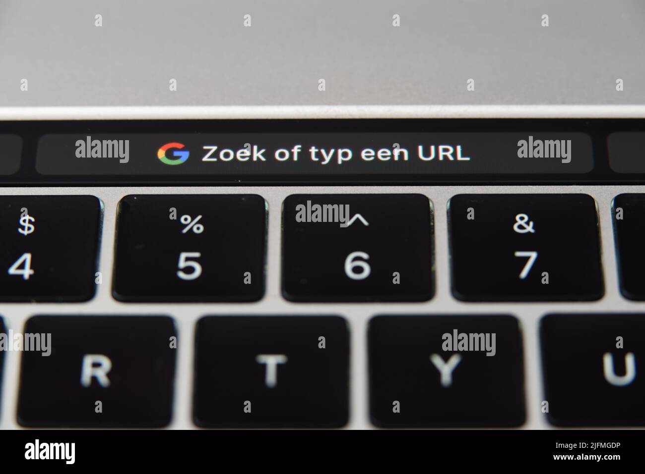 Den Helder, Netherlands. June 2022. Close up of some keys of a keyboard of an Apple computer. High quality photo. Close up. Selective focus. Stock Photo