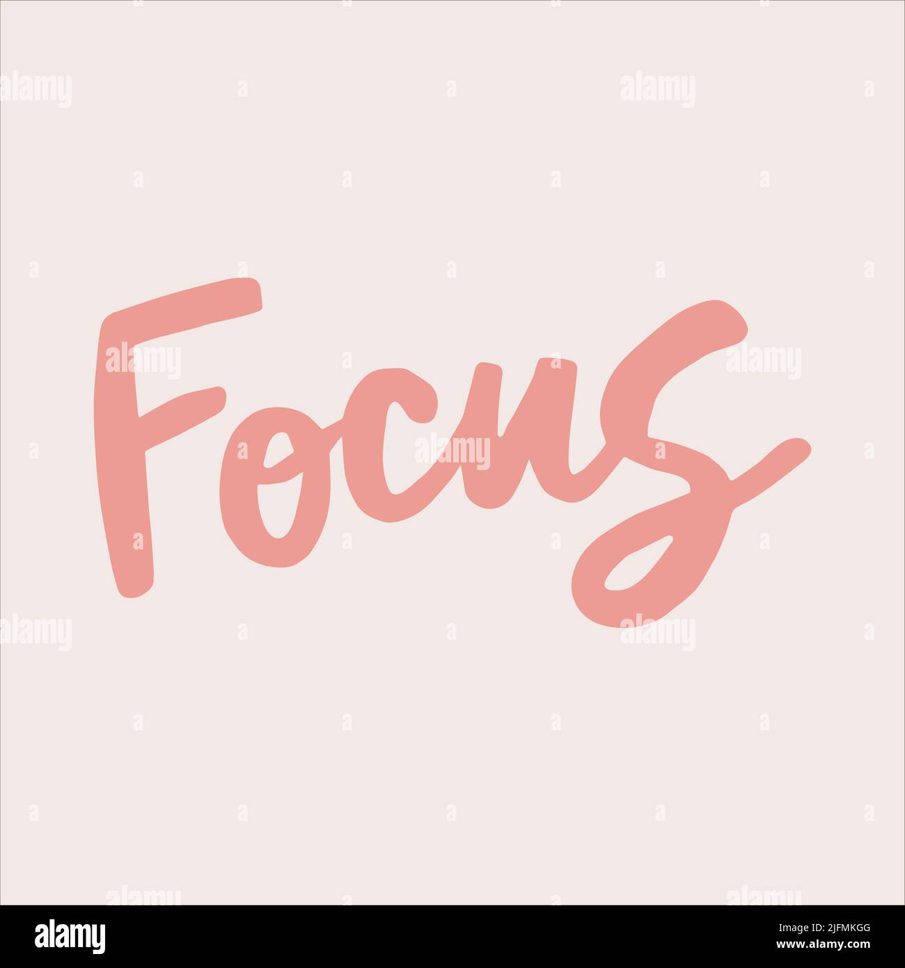 Pretty Focus Lettering Focus - handwritten with a paintbrush word. Modern calligraphy ...