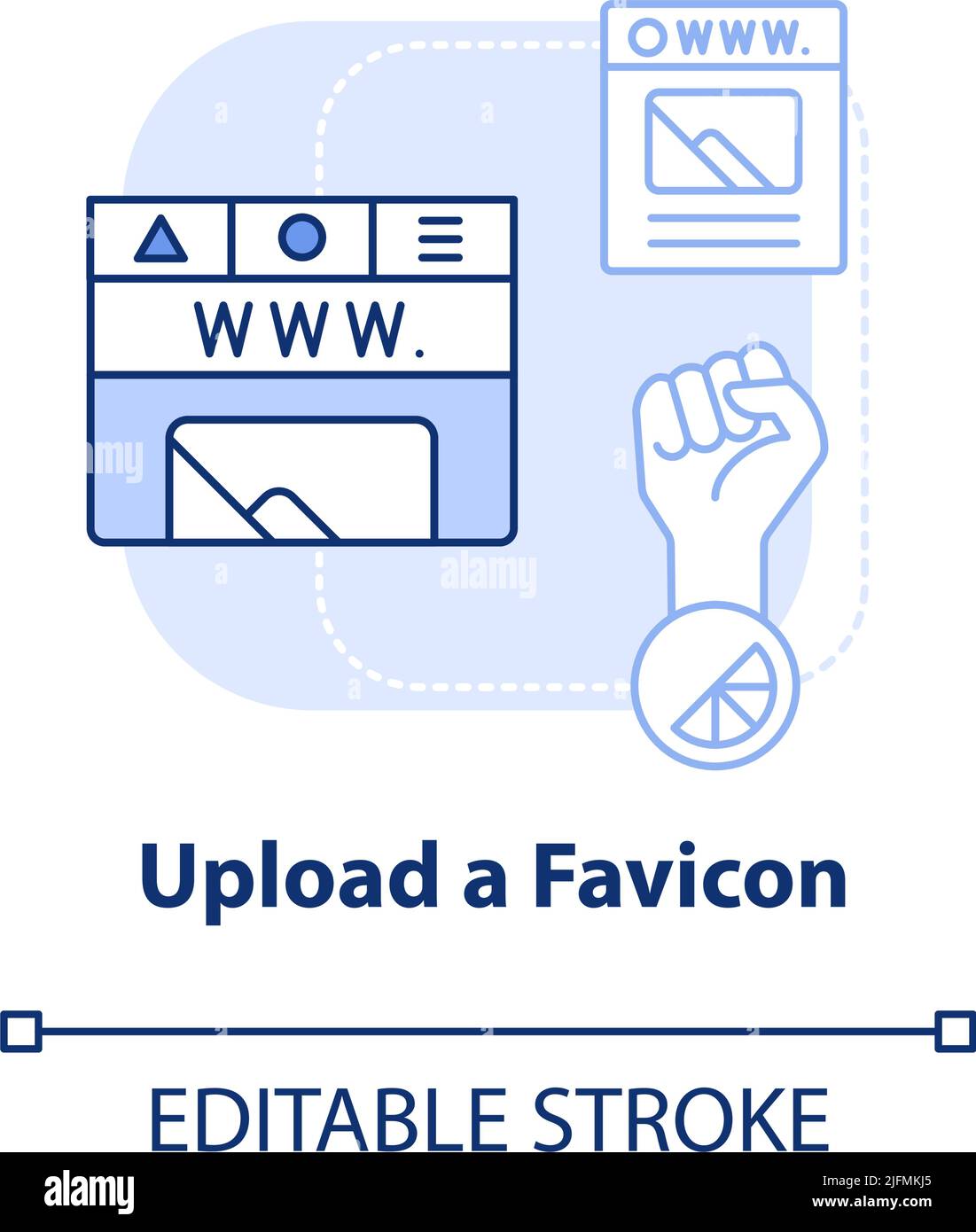 Upload favicon light blue concept icon Stock Vector Image & Art - Alamy