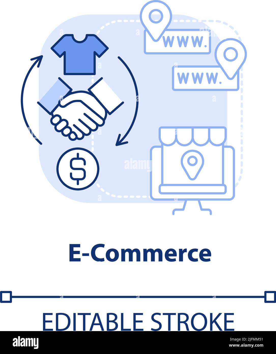 E commerce light blue concept icon Stock Vector Image & Art - Alamy