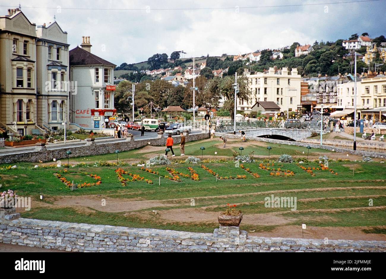 Lawn gardens at Dawlish, Devon, England, UK early 1960s Stock Photo Alamy
