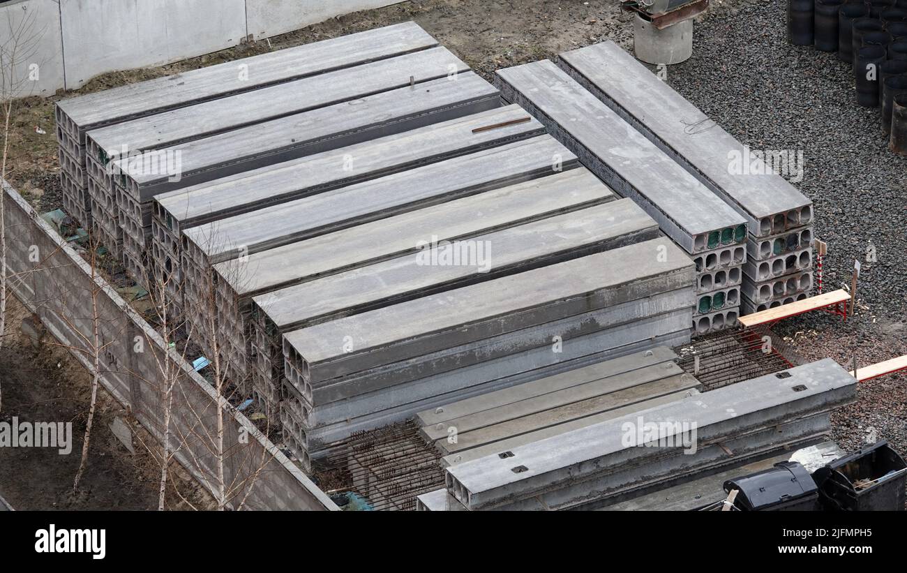 Kiev, Ukraine March 13, 2019 Foundation zero cycle construction