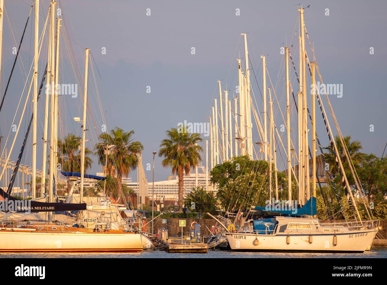 La Spezia, Italy June 9. 2021 Yacht harbor in La Spezia, Cinque