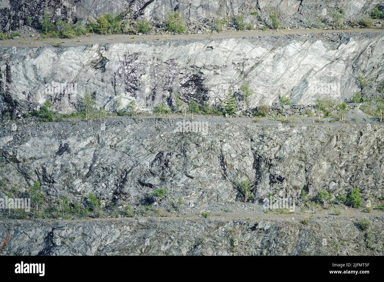 View of Europe's largest asbestos mine, was active until 1990 Stock