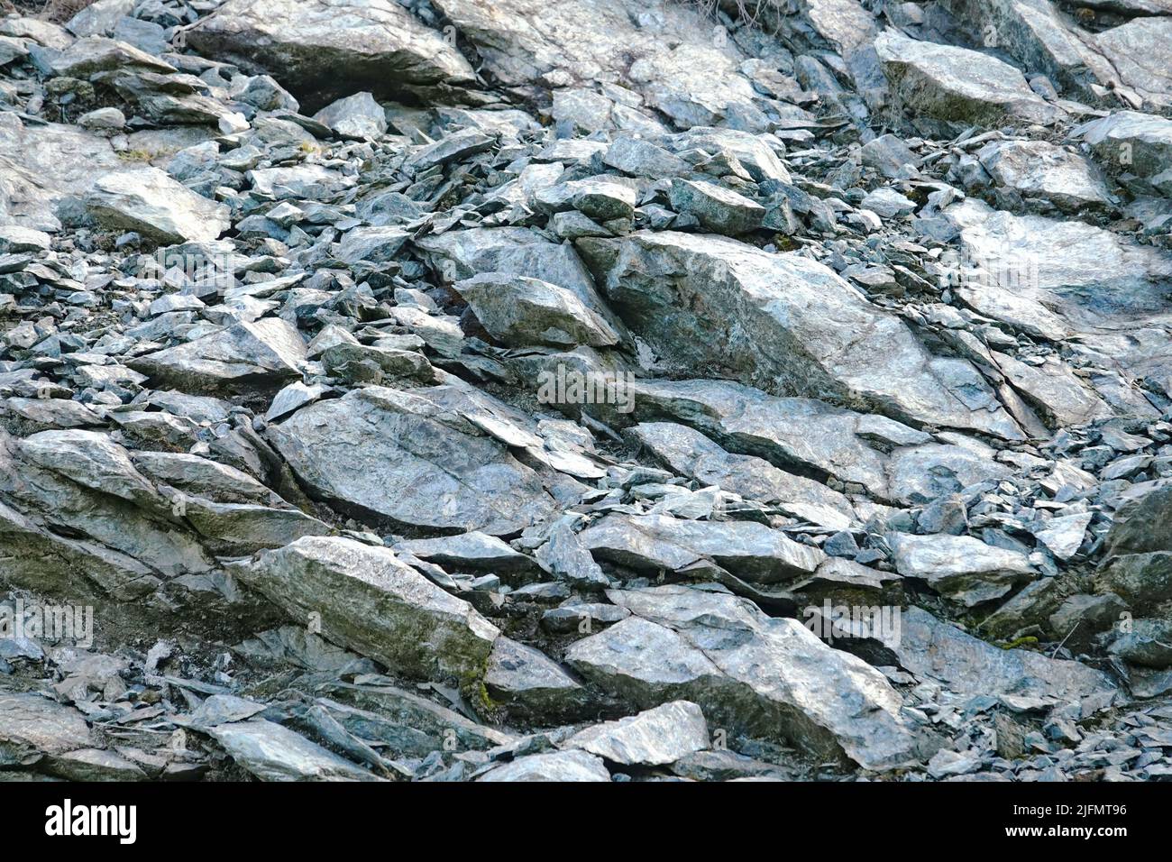 View of Europe's largest asbestos mine, was active until 1990. Stock Photo