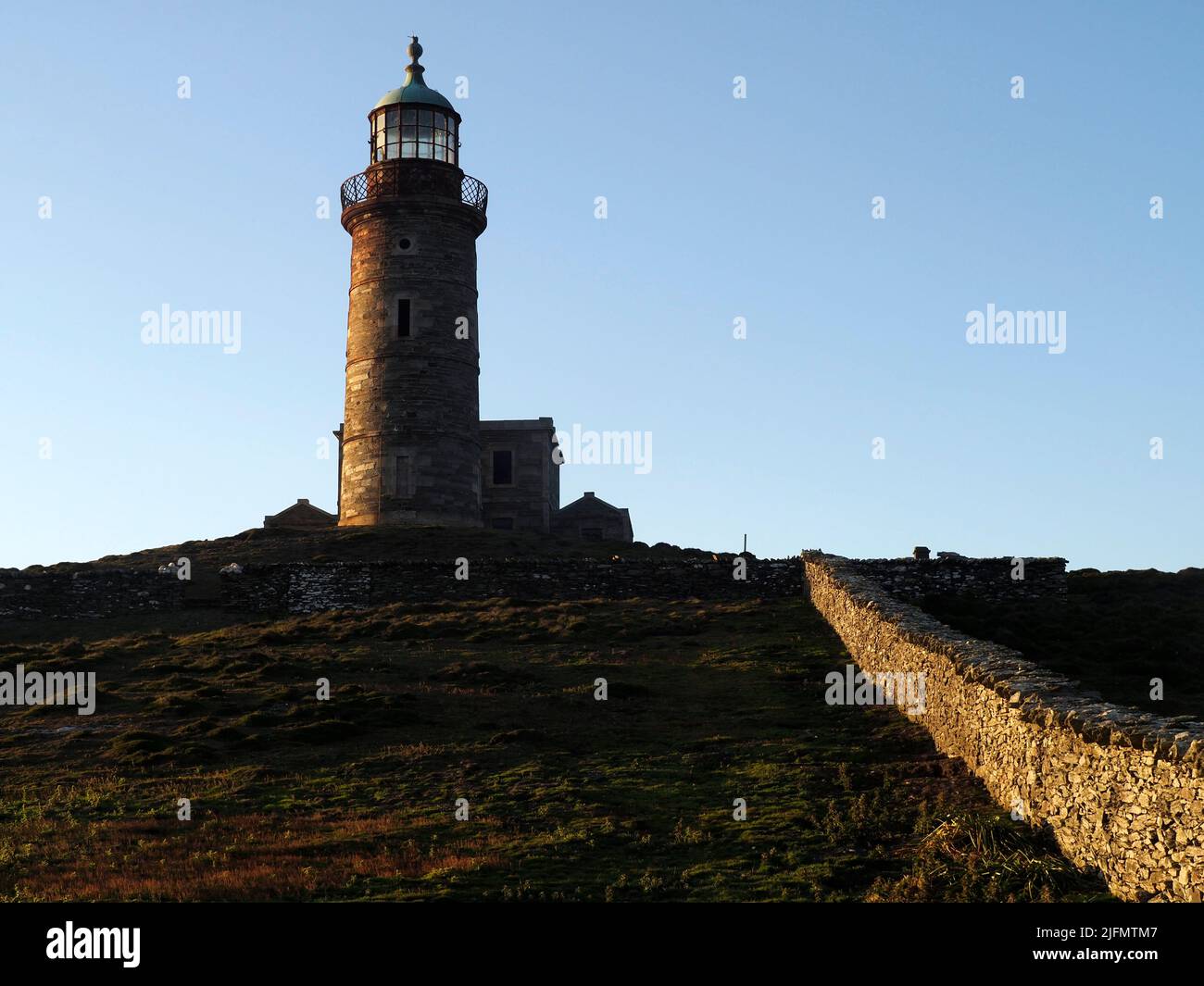 Lighthouse on Calf of Man, Isle of Man Stock Photo