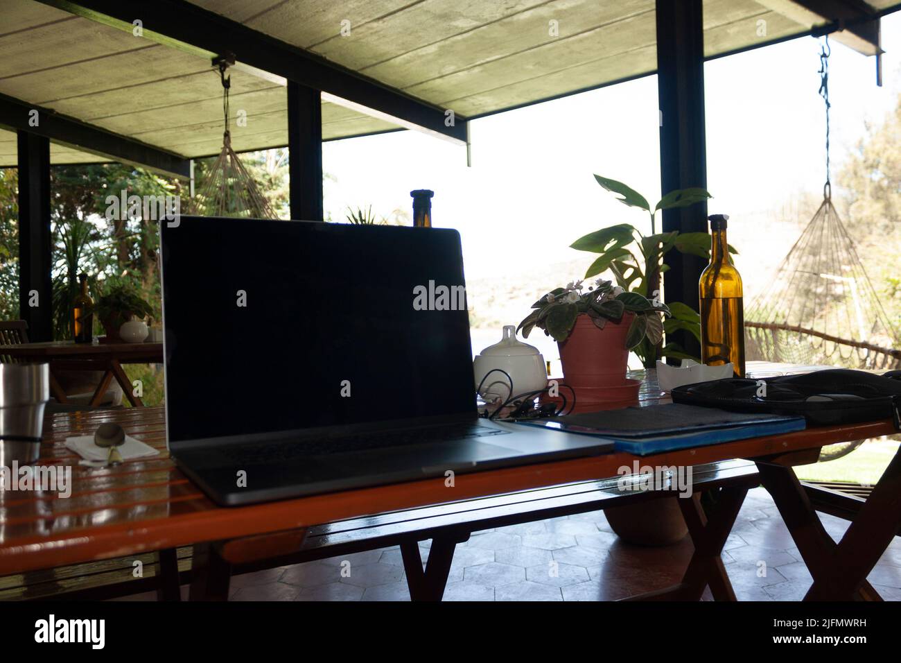 Outdoor workspace with wireless technology, internet connection and ...