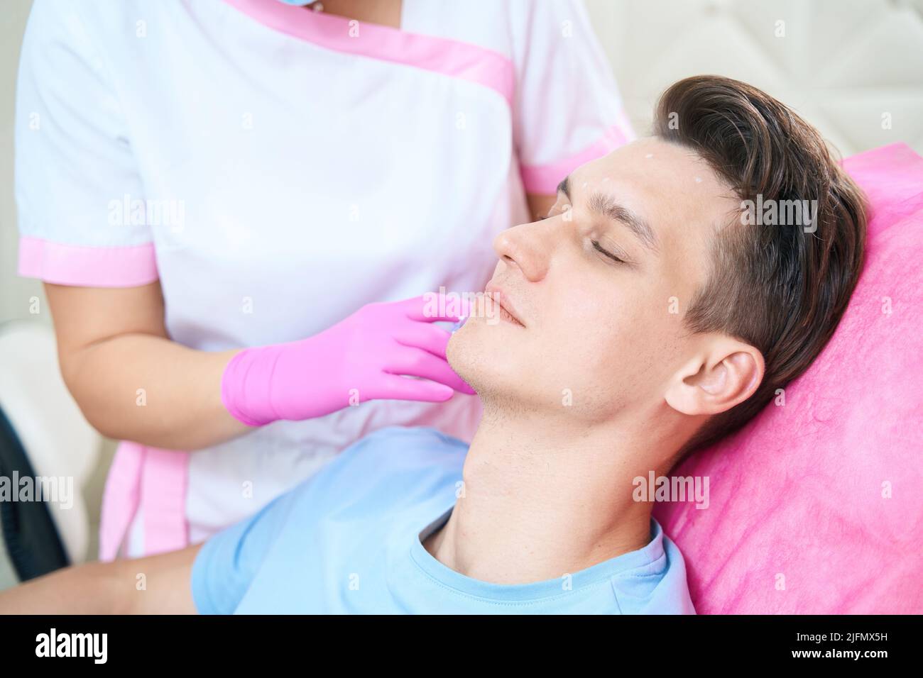 During beauty procedures hi-res stock photography and images - Alamy
