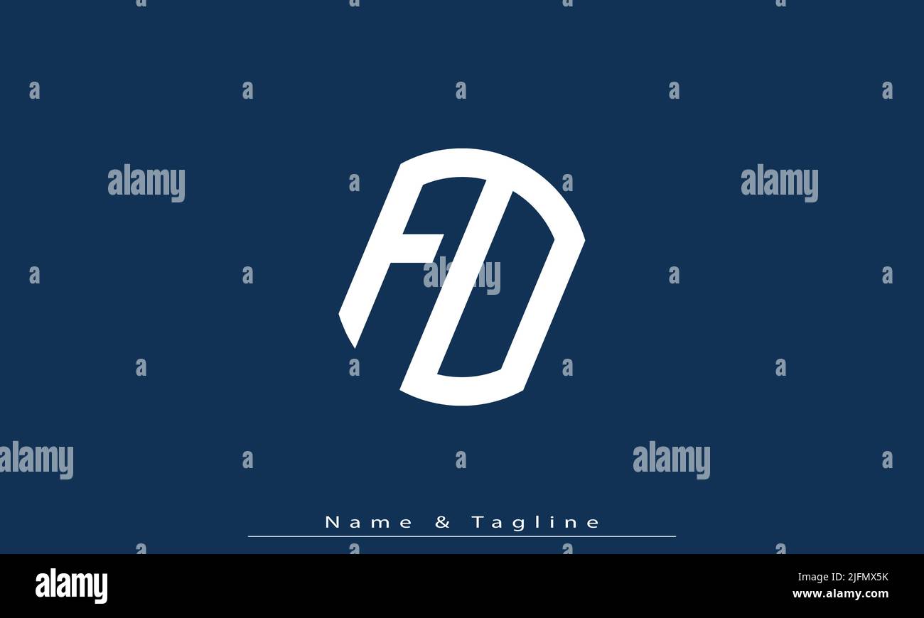 Alphabet letters Initials Monogram logo FD , DF Stock Vector Image ...