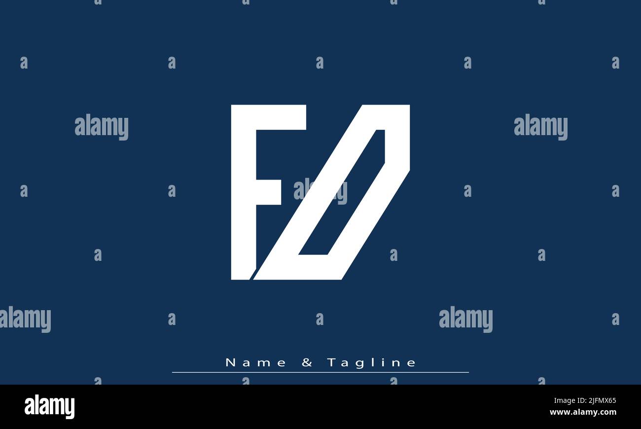 Alphabet letters Initials Monogram logo FD , DF Stock Vector